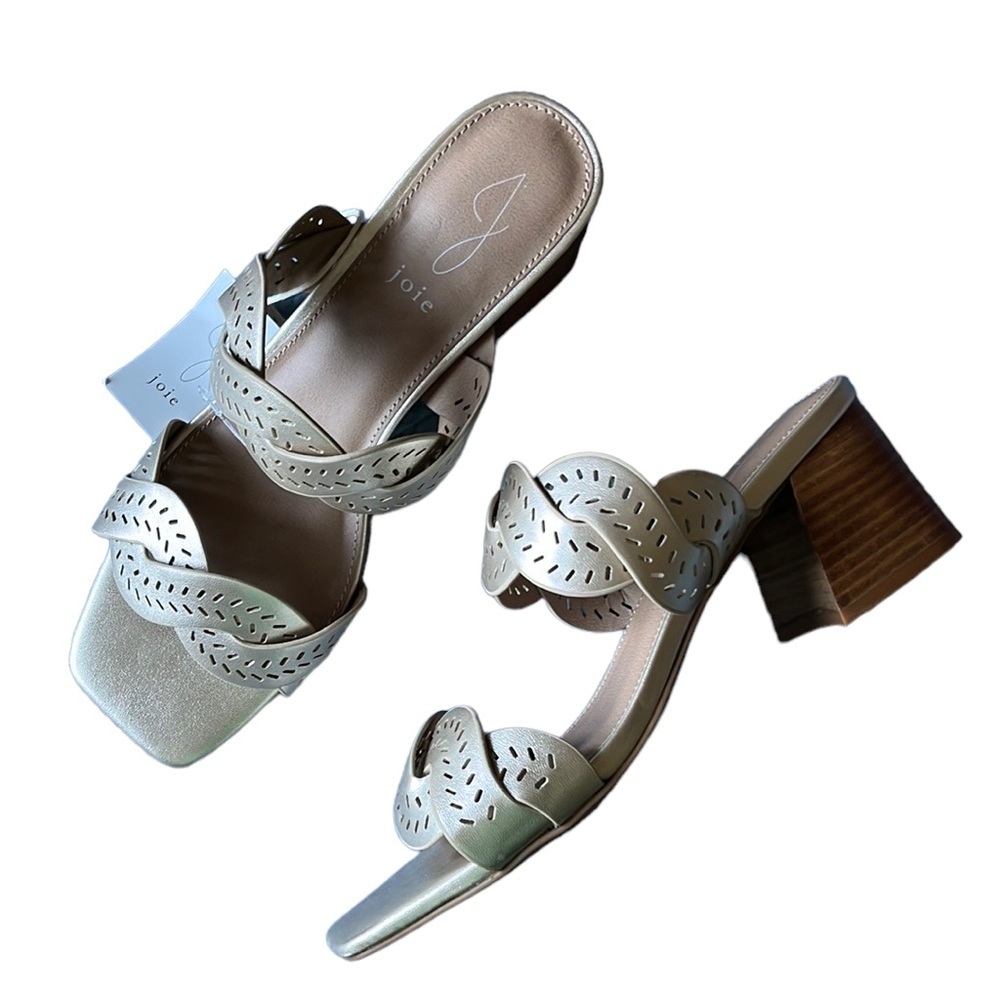 NWT JOIE Soft Gold Heeled Sandal Society size 8.5